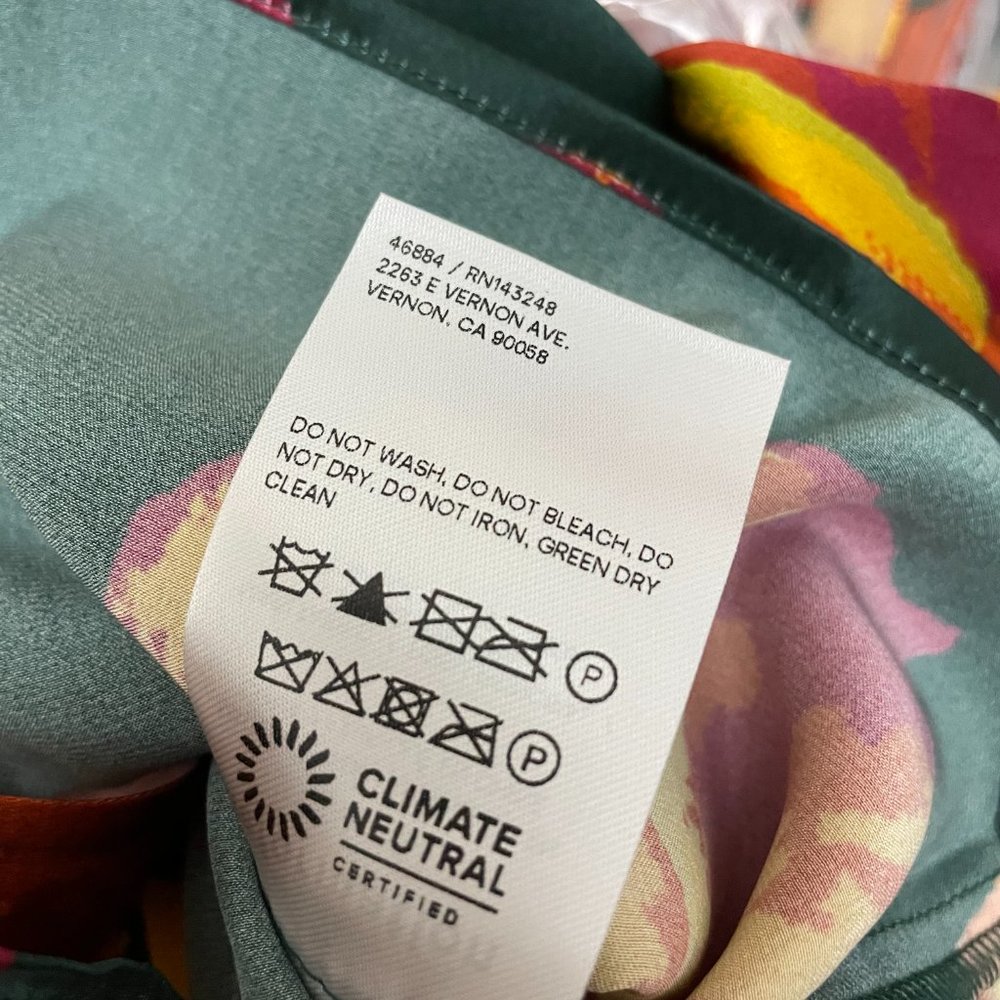 Reformation Frankie Silk Dress | Autumn Leaves  🕸Silk🕸 🎉🎀 NEW - Picture 13 of 14